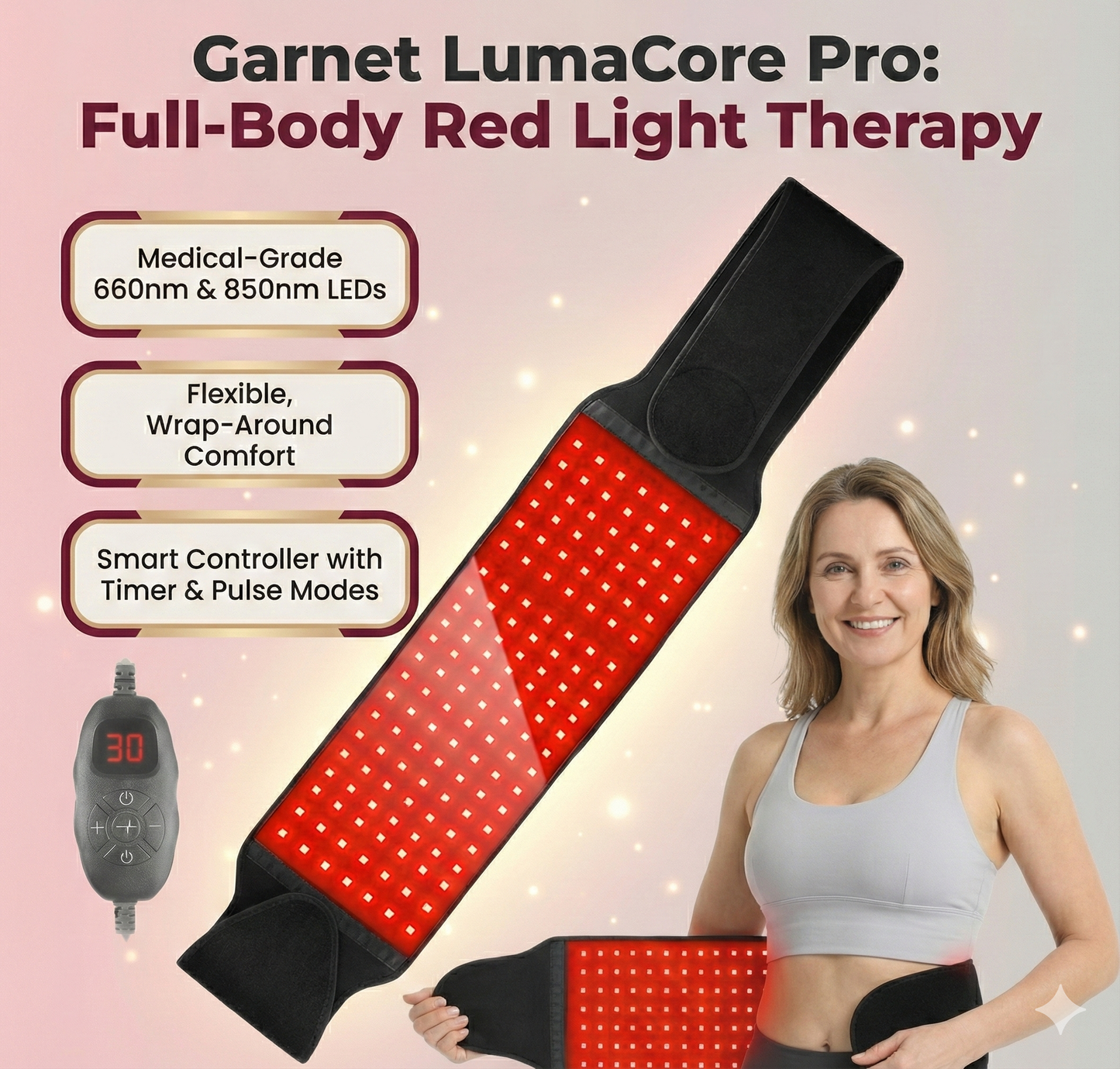 LumaCore Pro Red Light Therapy Belt